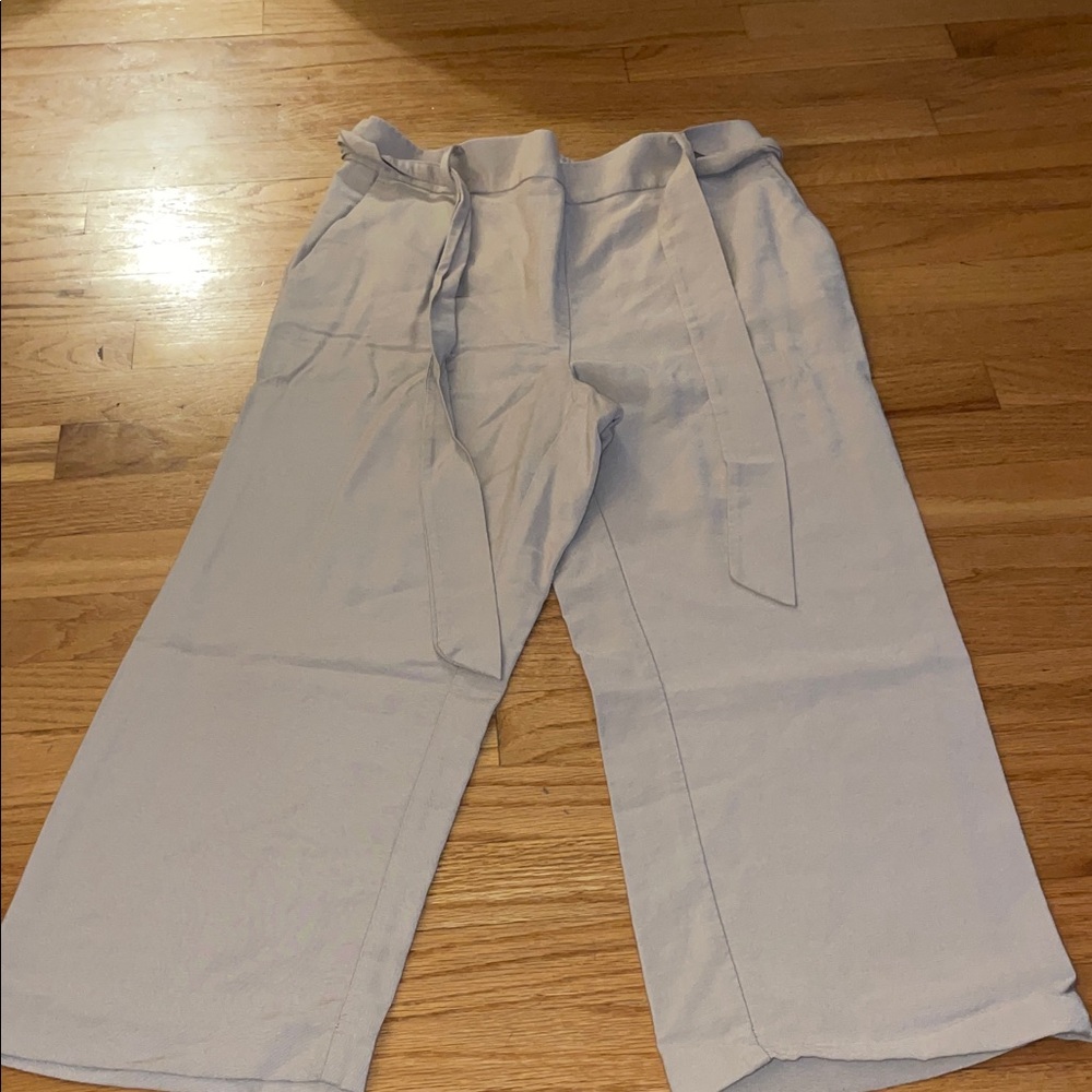 LOFT Tan Elastic Waist Pants